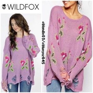 Wildfox Couture white label distressed sweater S NWT